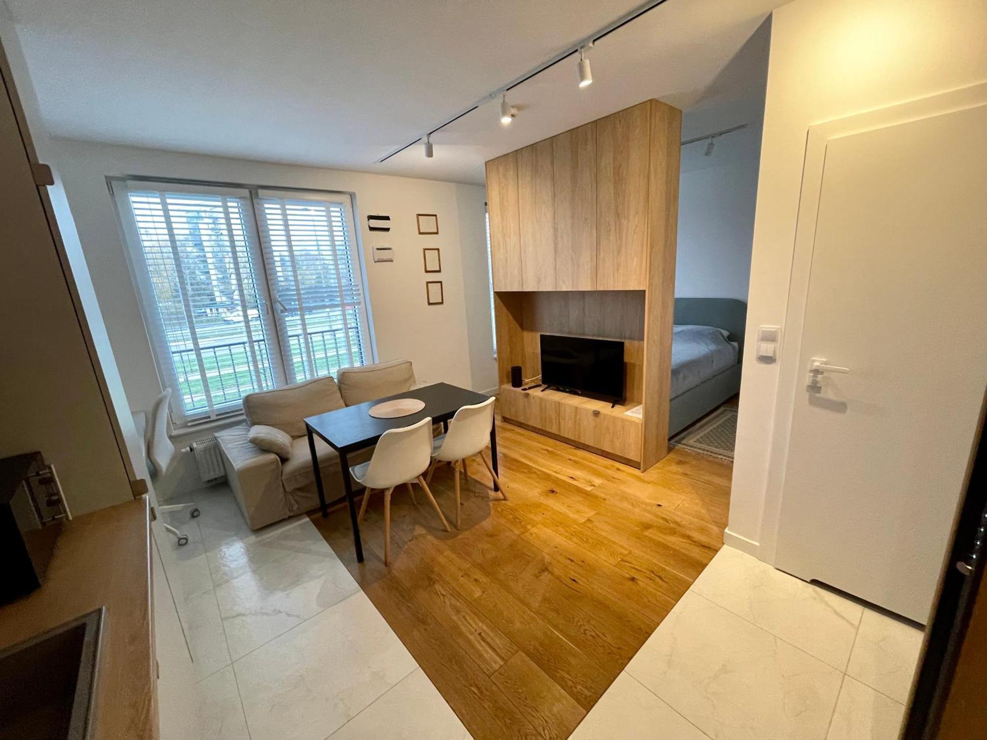 华沙Time&House Pileckiego Przy Centrum Onkologi I Klinice Novum Apartament Na Wylacznosc Pokoj,Sypialnia,Lozko, Lazienka,Kuchnia公寓 外观 照片