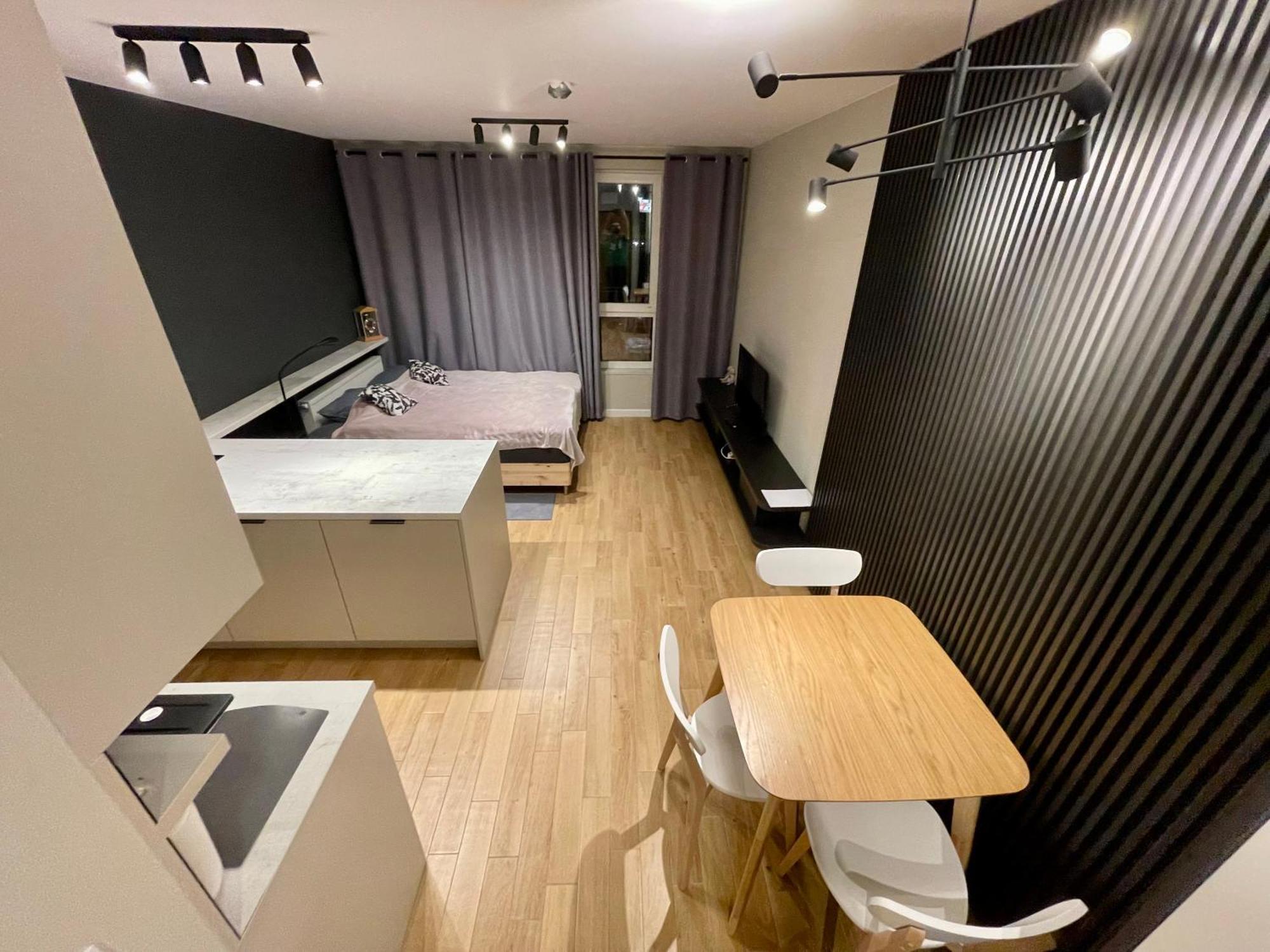 华沙Time&House Pileckiego Przy Centrum Onkologi I Klinice Novum Apartament Na Wylacznosc Pokoj,Sypialnia,Lozko, Lazienka,Kuchnia公寓 外观 照片