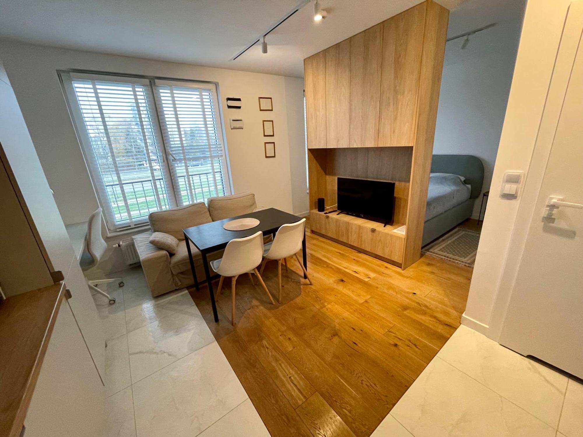华沙Time&House Pileckiego Przy Centrum Onkologi I Klinice Novum Apartament Na Wylacznosc Pokoj,Sypialnia,Lozko, Lazienka,Kuchnia公寓 外观 照片