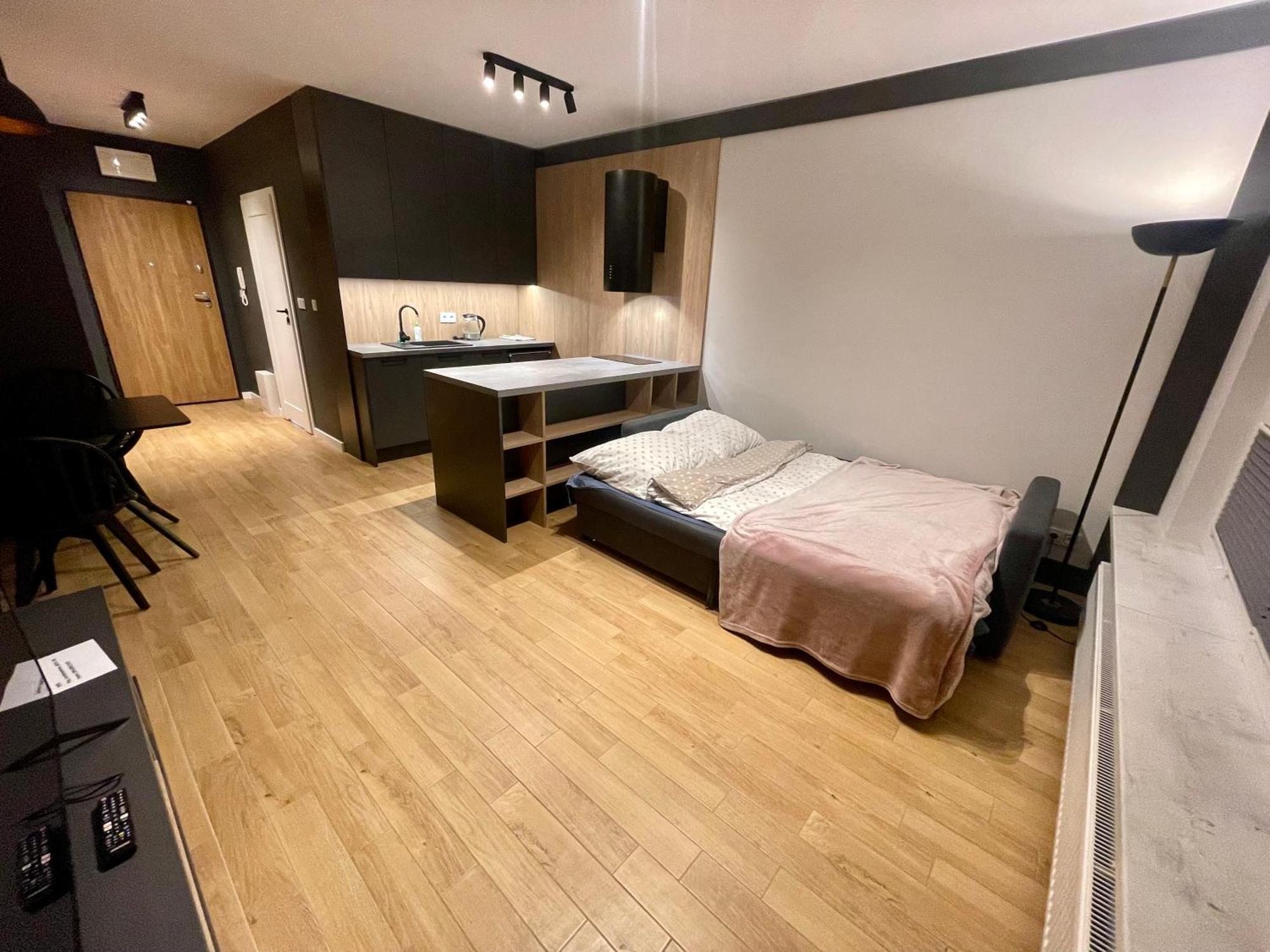 华沙Time&House Pileckiego Przy Centrum Onkologi I Klinice Novum Apartament Na Wylacznosc Pokoj,Sypialnia,Lozko, Lazienka,Kuchnia公寓 外观 照片
