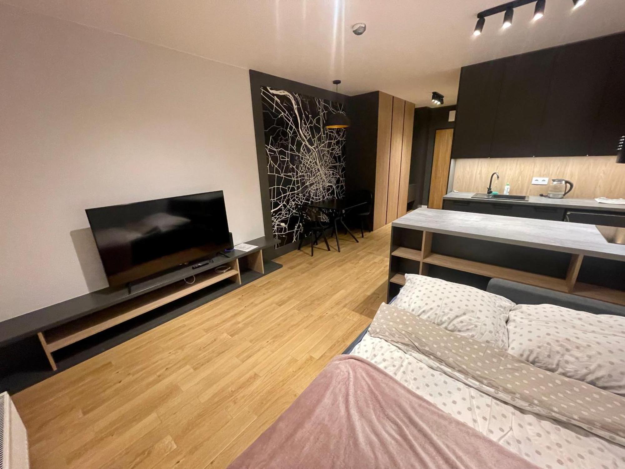 华沙Time&House Pileckiego Przy Centrum Onkologi I Klinice Novum Apartament Na Wylacznosc Pokoj,Sypialnia,Lozko, Lazienka,Kuchnia公寓 外观 照片