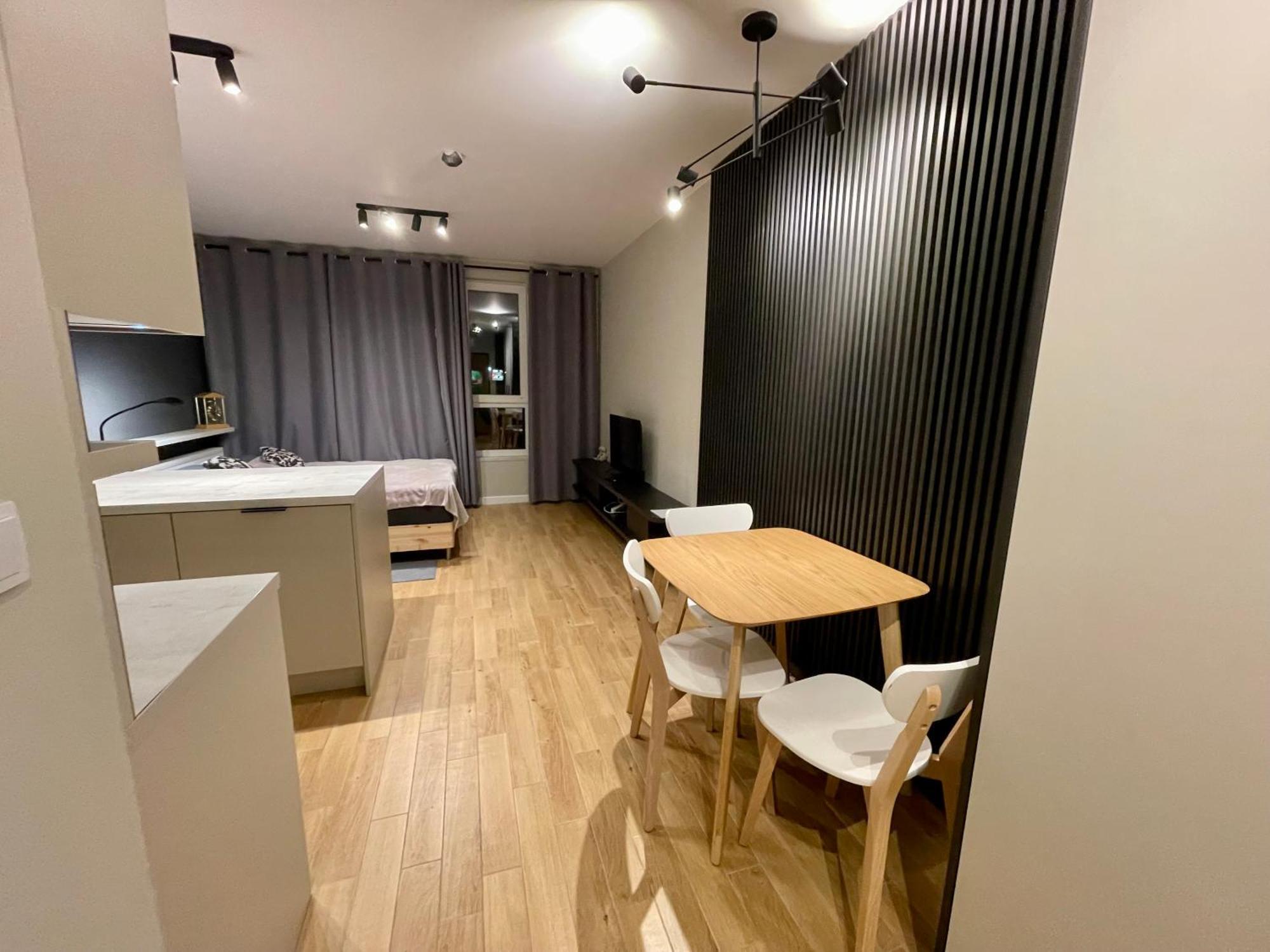 华沙Time&House Pileckiego Przy Centrum Onkologi I Klinice Novum Apartament Na Wylacznosc Pokoj,Sypialnia,Lozko, Lazienka,Kuchnia公寓 外观 照片